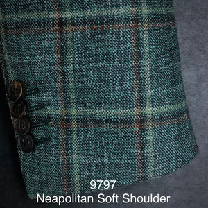 Green Box Plaid w/ Texture | Kensington Soft Jacket | Silk\Linen\Wool