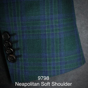 Green w/ Blue Plaid | Kensington Soft Jacket | Silk\Linen|Wool