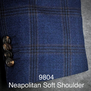 Mid Blue Plaid | Men's Sport Coat | Soft Jacket Kensington | All Wool