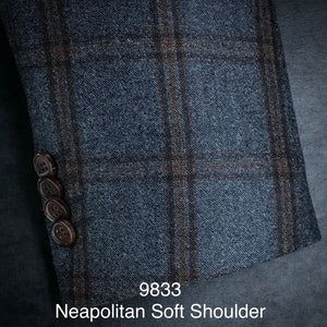 Grey Flannel w/ Bronze Accent | Soft Jacket Kensington | All Wool