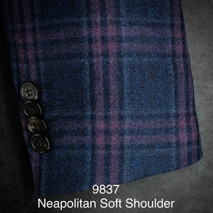 Blue Flannel w/ Pink Plaid | Soft Jacket Kensington | All Wool