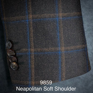 Bronze Flannel w/ Blue Accent | Men's Sport Coat | Soft Jacket Kensington | All Wool