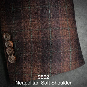 Rust Flannel Plaid | Men's Sport Coat | Soft Jacket Kensington | All Wool | 9862