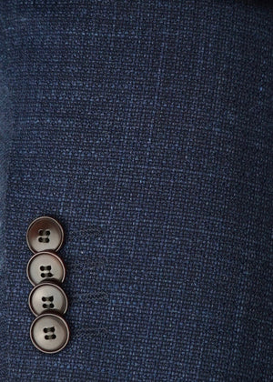 Solid Blue Textured | Men's Sport Coat| Stretch Slim Fit