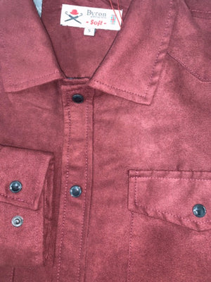 Berry | Snap Button | Over Shirt | Micro Suede