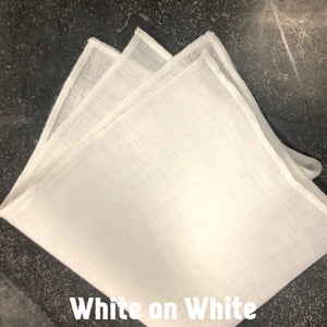 Piped Edge -White Square Linen